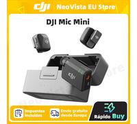 DJI Mic Mini-micrófono inalámbrico con cancelación de ruido inteligente, dispositivo de Audio de alta calidad, 2 TX + 1 RX + estuche de carga, envío a la UE DJI Mic Mini