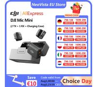 DJI Mic Mini-micrófono inalámbrico con cancelación de ruido inteligente, dispositivo de Audio de alta calidad, 2 TX + 1 RX + estuche de carga, envío a la UE DJI Mic Mini