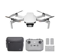 DJI Mini 2 Fly More Combo, dron ultraligero con cámara plegable, cardán de 3 ejes con cámara 4K, 12 MP, 31 minutos de tiempo de vuelo, tres baterías, transmisión de vídeo HD OcuSync 2.0 de 10 km, dron para principiantes, gris