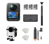 DJI Osmo 360 Adventurel Combo Deportes Acuáticos, cámara vlog 360° 8K con Sensor de 1", Fotos de 120 MP, Carcasa Impermeable, Palo Selfie Invisible de 1,2 m y 3 baterías