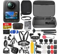DJI Osmo 360 Combo estándar, cámara 360 con imagen de 360° de 1 pulgada, paquete de video nativo 8K 360° con tarjeta de memoria de 128 GB, lector de tarjetas + kit de accesorios de 50 piezas