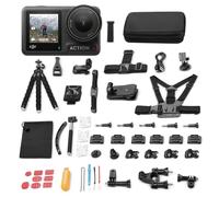 DJI Osmo Action 4 - Cámara de acción estándar 4 K/120 fps con sensor de 1/1,3 pulgadas, rendimiento de color de 10 bits y D-Log M, batería de larga duración de 1770 mAh para Vlogs, viajes, exteriores