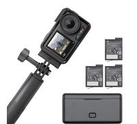 DJI Osmo Action 4 Pack Aventura: cámara Deportiva 4K/120fps con Sensor de 1/1.3pulgadas, Campo de visión ultraamplio de 155º, hasta 7.5h con 3 baterías adicionales para Grabar Vlogs Actividades