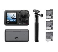 DJI Osmo Action 4 Pack Aventura: cámara deportiva 4K/120fps con sensor de 1/1.3pulgadas, D-Log M y 10 bits, campo de visión ultraamplio de 155º, hasta 7.5h con 3 baterías adicionales para grabar vlogs