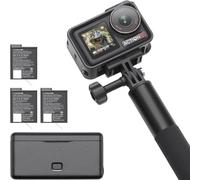 DJI Pack Aventura Osmo Action 5 Pro, cámara de acción 4K con Sensor 1/1.3", batería Aumentada a 12 h con 3 baterías, estabilización, 2 Pantallas táctiles OLED, cámara Mini para Viajes y Vlogs