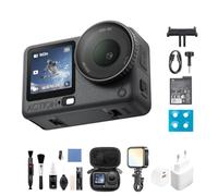 DJI Osmo Action 6 Pack Esencial Bundle, 4K cámara de acción con Sensor Cuadrado de 1/1.1 Pulgadas, Resistente al frío, batería de 4 Horas (Fill Light + Storage Bag + Cleaning Bundle 2)