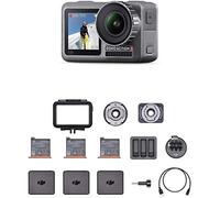 DJI Osmo Action Cam - Cámara Digital con Pantalla Doble, Resistente al Agua hasta 11 m, Estabilización Integrada, Foto y Video en 4K HDR a 100 Mbps, Control de Voz, Kit de Accesorios Incluido, Negro