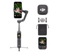 DJI Osmo Mobile 8P Standard Combo + Transmisor Mic Mini 2, Estabilizador Giratorio de 360° para Smartphone, Control Remoto, Seguimiento Nativo, Barra de Extensión y Trípode Integrados, Batería de 10 h