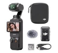 DJI Osmo Pocket 3 Audio Combo with Mic 2 Transmitter, Pocket Gimbal Vlog Camera, 1″ CMOS & 4K/240fps, 3-Axis Stabilization, 2× Lossless Zoom, 107GB Built-in Storage, 2" Rotatable Screen