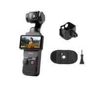 DJI Osmo Pocket 3 con Funda de Clip & Correa para Mochila, Cámara Compacta CMOS 1'' 4K/120fps, Estabilización 3 Ejes, Enfoque y Seguimiento Automático, Pantalla Táctil Giratoria