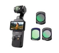 DJI Osmo Pocket 3 con Kit de Accesorios (3 Filtros + Protector), Cámara CMOS 1'' 4K/120fps, Estabilización 3 Ejes, Enfoque y Seguimiento Rápido, Pantalla Giratoria 2