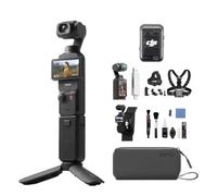 DJI Osmo Pocket 3 Creator Pack, Cámara CMOS de 1'' 4K/120fps, Estabilización 3 Ejes, Seguimiento Facial y de Objetos, Enfoque rápido, Micrófono, Compacto, + Lector de Tarjetas y Tarjeta de Memoria
