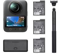 DJI Pack Aventura Osmo 360, cámara 360 con Imagen 360° de 1 Pulgada, Vida útil de batería extendida con 3 baterías, Video 360° en 8K Nativo, cámara de acción para Deportes, vlog