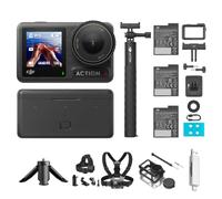 DJI Pack Aventura Osmo Action 4 Bundle - Cámara Sumergible 4K/120 fps, Sensor de 1/1.3 Pulgadas, D-Log M y 10 bits, Campo de visión de 155º, hasta 7.5 h con 3 baterías adicionales para Grabar Vlogs