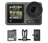 DJI Pack de Exteriores Osmo Action 3-4K/120 fps Cámara de acción con Soportes de Correa de Pecho y de Mochila para Senderismo y Ciclismo, Campo de visión superamplio, HorizonSteady