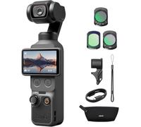 DJI Pack Estándar Osmo Pocket 4 Standard Combo Bundle, cámara para videovlogs de Bolsillo con estabilizador, 1″ CMOS y 4K/240 fps, estabilización de 3 Ejes, videocámara para fotografía