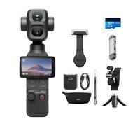 DJI Pack Estándar Osmo Pocket 4P, cámara para Vlogs 4K de Doble Objetivo | Zoom óptico de 3×, zoom de hasta 12×, 4K/240 fps, rango dinámico de 17 pasos, 103 GB de almac. integrado, luz de relleno