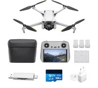 DJI Pack Mini 3 Vuela Más (RC) - Dron Mini con cámara ligero y plegable con vídeo 4K HDR, 38 min de tiempo de vuelo, Grabación vertical y funciones inteligentes, Color Gris