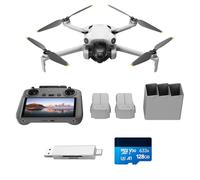 DJI Pack Mini 4 Pro con accesorios Vuela Más con DJI RC 2 (control remoto pantalla), drones camara 4k, menos de 249 g, 34 min tiempo vuelo, 2 baterías adicionales, C0