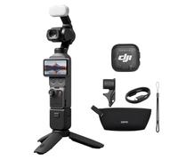 DJI Pack para Creadores Osmo Pocket 4, cámara para videovlogs de Bolsillo con estabilizador, 1″ CMOS y 4K/240 fps, estabilización de 3 Ejes, Zoom 2× sin pérdidas, Almacenamiento Interno de 107 GB