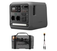 DJI Power 1000 Mini Estación de energía portátil, Batería LFP de 1008 Wh, Tamaño compacto, Panel solar plegable de 100 W, Generador para exteriores para acampadas, autocaravanas y viajes por carretera