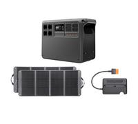 DJI Power 2000 estación de energía portátil 2048 Wh, con 2 Zignes paneles solares de 120 W, 1 controlador MPPT, generador eléctrico para camping/hogar/autocaravanas.