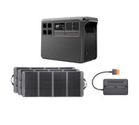 DJI Power 2000 estación de energía portátil 2048 Wh, con 3 paneles solares de 120 W, 1 controlador MPPT, generador eléctrico para camping/hogar/autocaravanas.