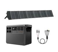 DJI Power 2000 estación de energía portátil 2048 Wh, con panel solar plegable de 200 W, generador eléctrico para camping/hogar/autocaravana). MPPT por separado.