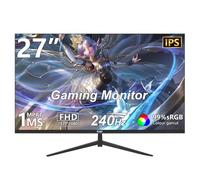 DJiEX Monitor 24 Pulgadas FHD 1920 x 1080p 75Hz Con Altavoz Computadora Pantalla 99% sRGB 3ms Monitores Para Pc Apoyo DP HDMI VESA Gamer Monitor Experiencia Visual Simultánea ,for Gaming Home Office