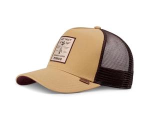 Djinns Gorra de Camionero Cierre Ajustable Cacahuete Sombrero Malla Verano Nuez marrón Beige
