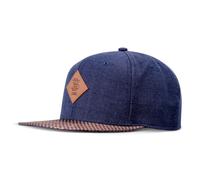 Djinns Gorra Snapback 6 Panel GlenCheck Azul Parches Logo Cuadrado