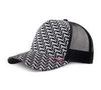 Djinns ® Gorro Trucker De Malla Glen Check Tweed De Lino Con Burbujas Y Puntos