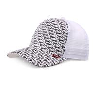 Djinns HFT Cap Gorra Trucker Allover Mesh Logo Ajustable Blanco Negro