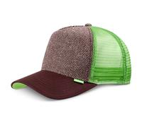 Djinns HFT Gorra Trucker Tweed Combo Marrón Meshcap Basecap Kappe Unisex Clásico