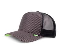 Djinns HFT Needlecheck II Gorra Trucker Negra Snapback Karo Mesh