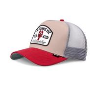 Djinns - La Bonne Vie (caqui/rojo/gris) - Gorra de camionero de malla, caqui/rojo/gris, Talla única