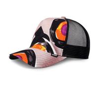 Djinns - Paintdots - Gorra de malla para camionero, negro/naranja/morado, Talla única
