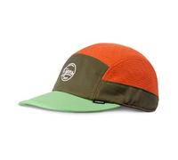 Djinns - Summer Knit - 5 Paneles Soft Flatcap Cap Caps Hat Hat Hat Mütze Mütze Caps Caps, verde y naranja, Talla única