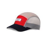 Djinns - Tech Mix - Gorra de malla con 5 paneles curvados, multicolor rojo, Talla única