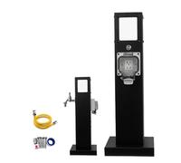 DJJYCTNM Grifo de Columna de Agua para Jardín Exterior con Luz, Pila de Agua y Electricidad, para Patio Jardín Impermeable IP66 Toma Anticongelante