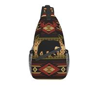 DJNGN Bear Crossbody Chest Bag, Bandolera, Mochila de senderismo al aire libre de fin de semana, adecuada para hombres y mujeres