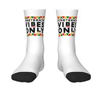 DJNGN Black Juneteenth Vibes Melanin Girls Boys Crew Calcetines Cozy Athletic Calcetines Niño Niño Antideslizante Zapatilla Calcetín de compresión