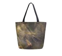 DJNGN Bolsa de lona Bolsa de transporte Unicornio solo Bolsa de hombro informal para compras Bolsa de viaje Bolsas de comestibles reutilizables