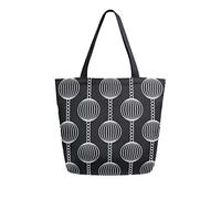 DJNGN Bolsa de lona con patrón de vectores geométricos Bolsas de comestibles reutilizables Bolsa de transporte con asas