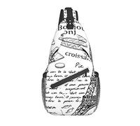 DJNGN Bolso cruzado de pecho de la Torre Eiffel de café parisino, bolso de hombro, mochila de senderismo al aire libre de fin de semana, adecuado para hombres y mujeres