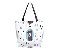 DJNGN Bolso de mano de lona con diseño de llama, bolso de mano, bolso de hombro para compras, bolso de viaje, bolsas de comestibles reutilizables