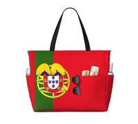 DJNGN Bolso de playa plegable grande e impermeable con la bandera de Portugal, ideal para viajes, gimnasio y camping.