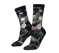 DJNGN Calcetines casuales con estampado de cigüeñas para mujer, calcetines de vestir de poliéster, calcetines tobilleros suaves y transpirables para correr