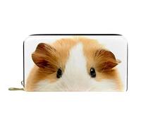 DJNGN Cartera Piel Piel Cremallera Monedero Largo Cute Little Hamster