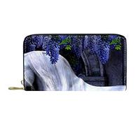 DJNGN Cartera Piel Piel Cremallera Monedero Largo Unicornio Animal